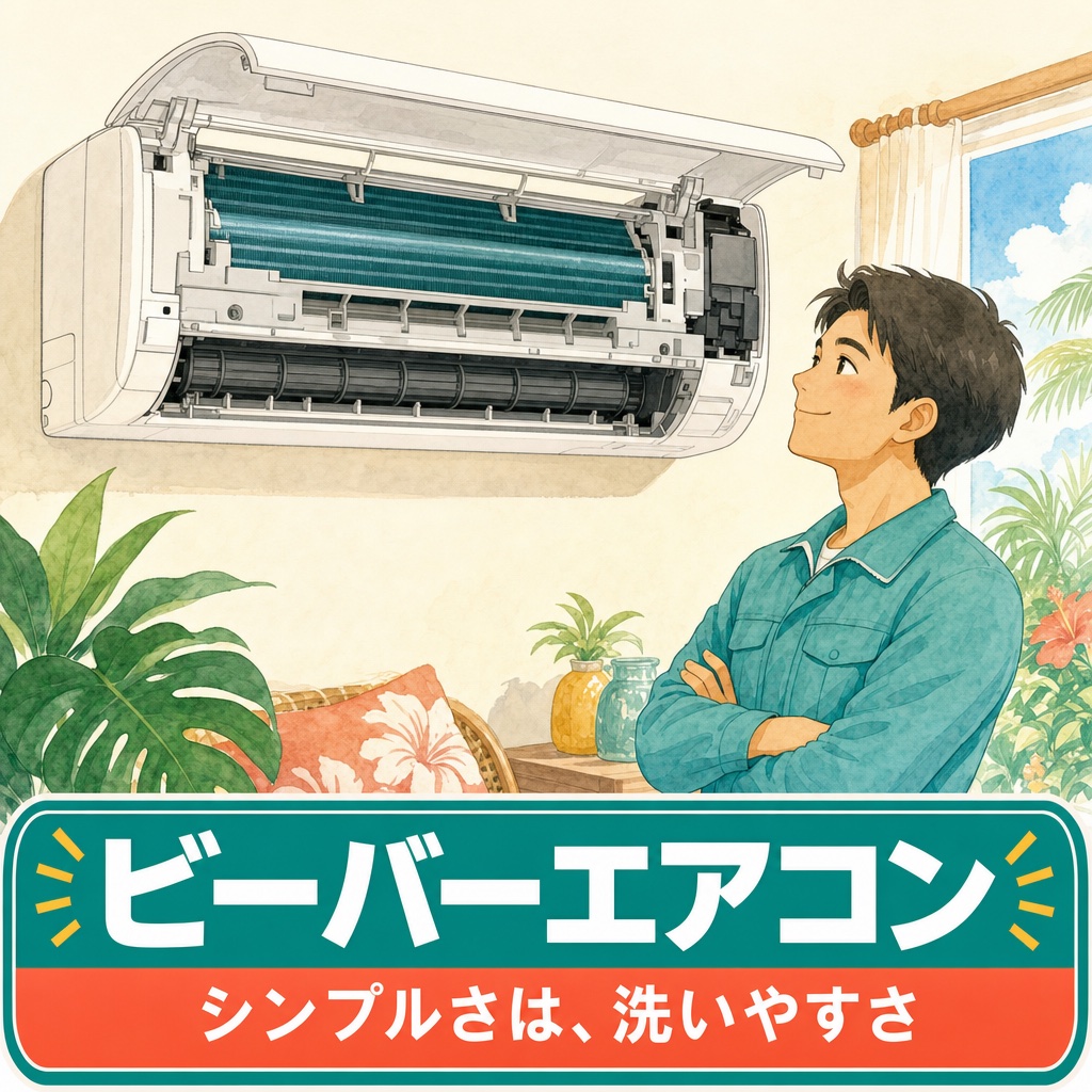 三菱重工ビーバーエアコンをクリーニングの視点から解説（住まい119・沖縄）